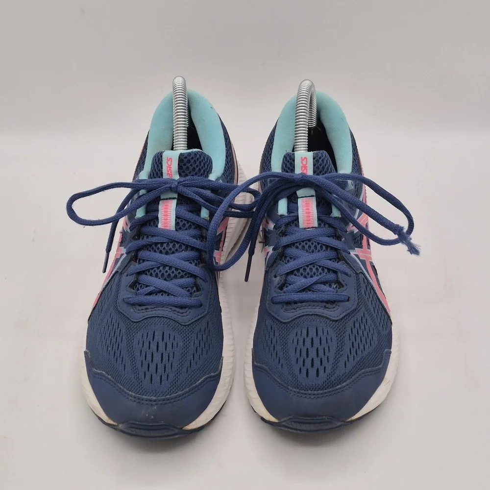 Asics Gel-Contend 7‎ Running Shoes Womens Size 9 Blue Pink AmpliFoam 1012B228